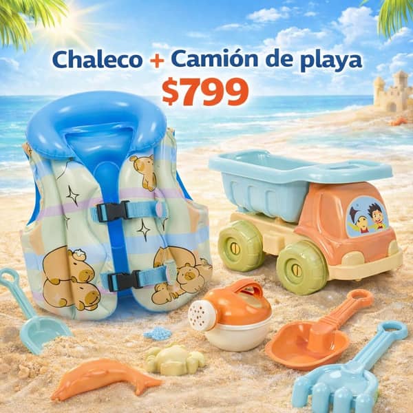 Flotador + juego playa 